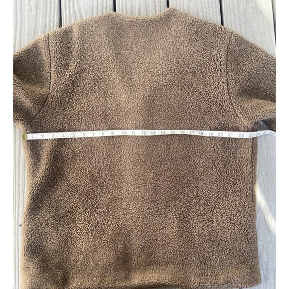 G.H. Bass & Co. Women’s Brown Sherpa Fleece Zip Jacket – Size L – Cozy Core VTG - Picture 5 of 16